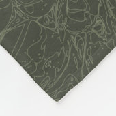 Couverture Polaire Moderne Sage Vert Floral Dahlia Motif (Coin)