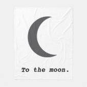 Couverture Polaire Moderne simple à la citation de la lune (Devant)