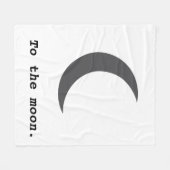 Couverture Polaire Moderne simple à la citation de la lune (Devant (Horizontal))