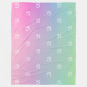 Couverture Polaire moderne simple rose bébé monogrammed initial (Devant)