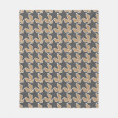 Couverture Polaire Moderne Star Géométrique - taupe et gris / gris (Devant)