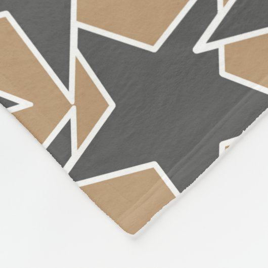 Couverture Polaire Moderne Star Géométrique - taupe et gris / gris (Coin)