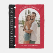 Couverture Polaire moderne Valentines journée photo romantique (Devant)