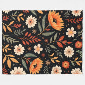 Couverture Polaire Moderne Vintage belle collection florale (Devant (Horizontal))