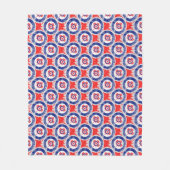 Couverture Polaire Modes cible Mod feuille d'érable Grunge cible Roun (Devant)