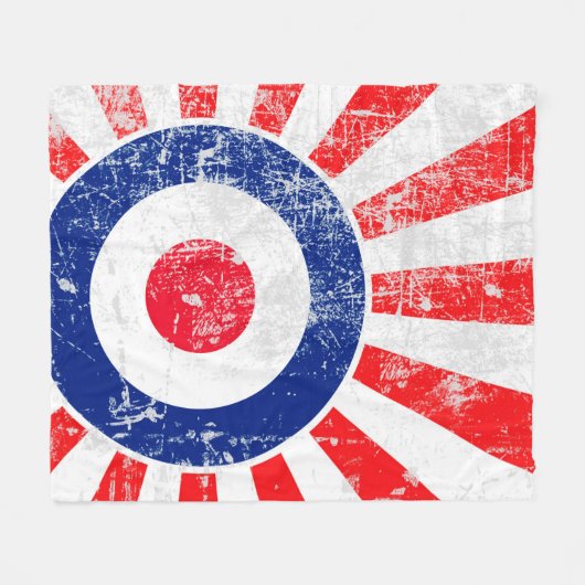 Couverture Polaire Modes Cible Modes Etats-Unis Cible Grunge Roundel (Devant (Horizontal))