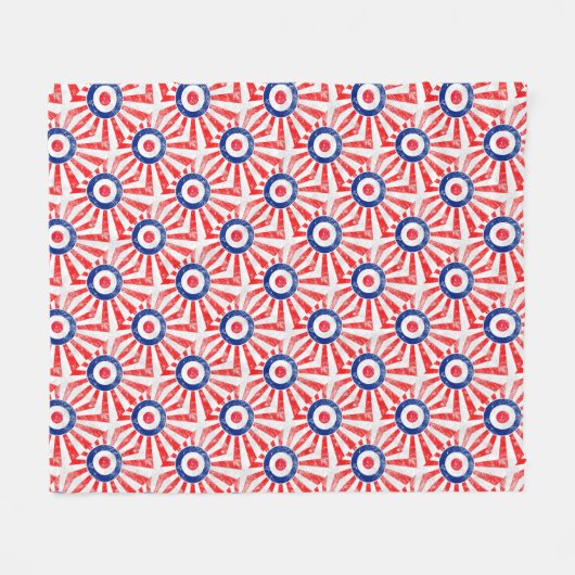 Couverture Polaire Modes Cible Modes Etats-Unis Cible Grunge Roundel (Devant (Horizontal))