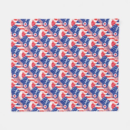 Couverture Polaire Modes Cible Modes Etats-Unis Cible Grunge Roundel (Devant (Horizontal))