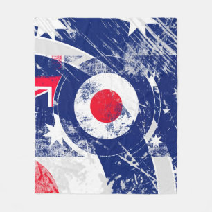 Couverture Polaire Modes cible moyen Australie cible Grunge Roundel