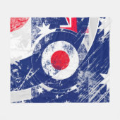 Couverture Polaire Modes cible moyen Australie cible Grunge Roundel (Devant (Horizontal))