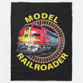 Couverture Polaire Modifier le modèle de texte Railroader Red Yellow (Devant)