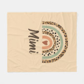 Couverture Polaire Modifier le nom Leopard Spots Imprimer Arc-en-ciel (Devant (Horizontal))