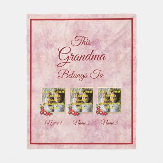 Couverture Polaire Modifier le texte Ajouter 3 photos Cette grand-mèr (Devant)