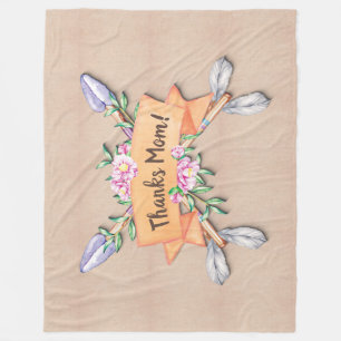 Couverture Polaire Modifier le texte Ajouter le nom Boho Flèches Fleu