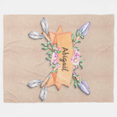 Couverture Polaire Modifier le texte Ajouter le nom Boho Flèches Fleu (Devant (Horizontal))