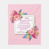 Couverture Polaire Modifier le texte Ajouter le nom Boho Flower Feath (Devant)