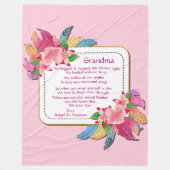 Couverture Polaire Modifier le texte Ajouter le nom Boho Flower Feath (Devant)