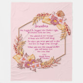 Couverture Polaire Modifier le texte Ajouter le nom Boho Flower Frame (Devant)