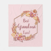 Couverture Polaire Modifier le texte Ajouter le nom Boho Flower Frame (Devant)