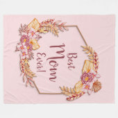Couverture Polaire Modifier le texte Ajouter le nom Boho Flower Frame (Devant (Horizontal))