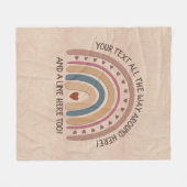 Couverture Polaire Modifier le texte Ajouter le nom Boho Rainbow Hear (Devant (Horizontal))