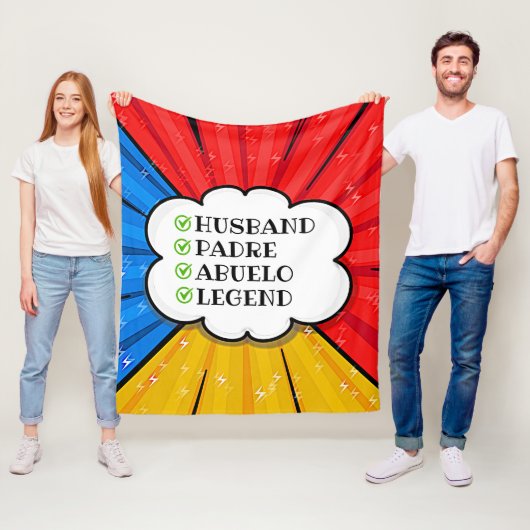 Couverture Polaire Modifier le texte Mari Padre Abuelo Légende Comiqu (En situation)