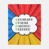 Couverture Polaire Modifier le texte Mari Padre Abuelo Légende Comiqu (Devant)