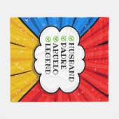 Couverture Polaire Modifier le texte Mari Padre Abuelo Légende Comiqu (Devant (Horizontal))