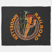 Couverture Polaire Modifier le texte Modeleur ferroviaire Orange Dies (Devant (Horizontal))