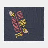 Couverture Polaire Modifier ou Regret it Anglais Enseignant (Devant (Horizontal))