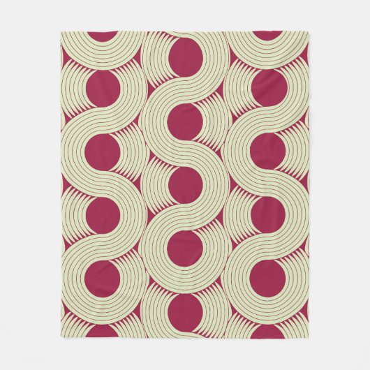 Couverture Polaire Moebius Stripe : Carrelage rouge-vert infini (Devant)