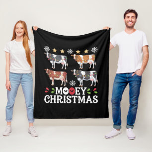 Couverture Polaire Moey Christmas Cow Lover Ferme de vacances Agritou