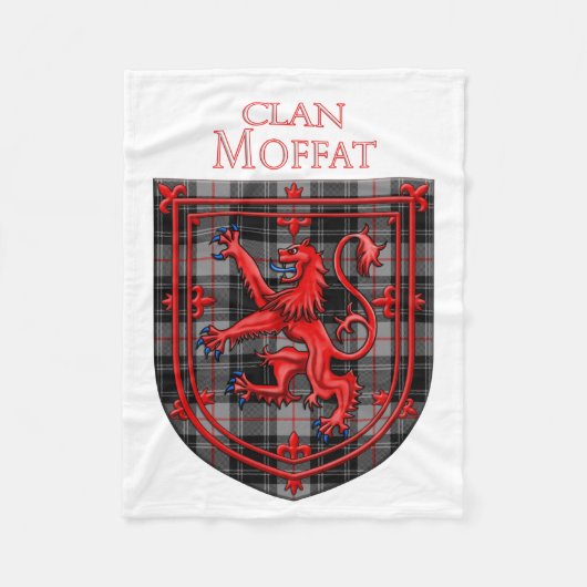 Couverture Polaire Moffat Tartan Scottish Plaid Lion Rampant (Devant)