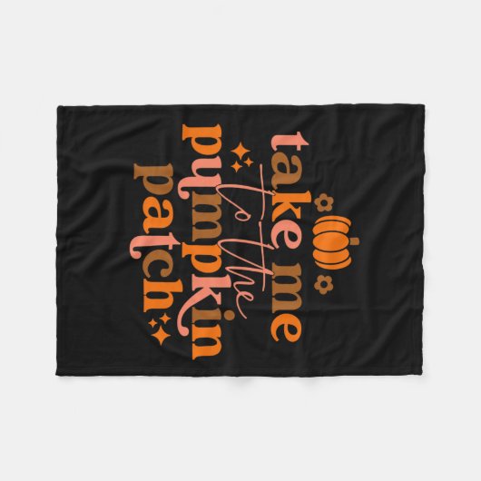 Couverture Polaire Moi Au Citrouille Patch Automne Automne Hiver Than (Devant (Horizontal))