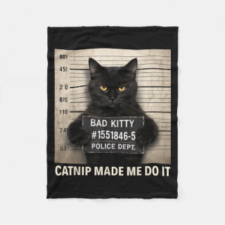 Couverture Polaire Moi Drôle Catnip Ça Chat Humour Blague