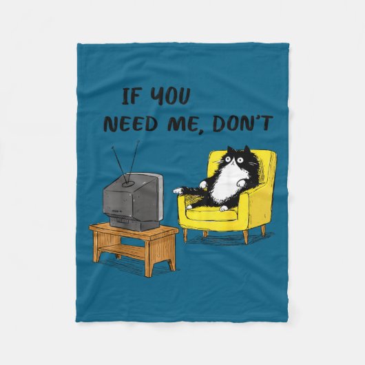Couverture Polaire Moi Drôle Si Besoin N'Importe Chat Noir (Devant)