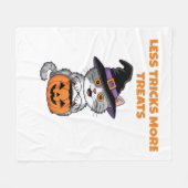 Couverture Polaire Moins De Trucs Plus De Traitements Cadeaux Hallowe (Devant (Horizontal))