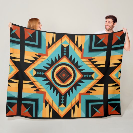 Couverture Polaire Mois bleu noir (En situation)
