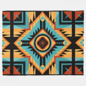 Couverture Polaire Mois bleu noir (Devant (Horizontal))