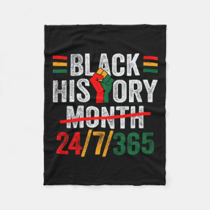 Couverture Polaire Mois de l'histoire des Noirs 24 7 365 Fistes Afric