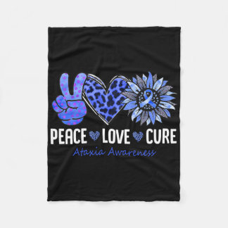 Couverture Polaire Mois de sensibilisation à l'ataxie Peace Love Cure