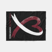 Couverture Polaire Mois de sensibilisation au cancer buccal 2024 Cou (Devant (Horizontal))