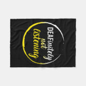 Couverture Polaire Mois De Sensibilisation Sans Écouter Asl Lang (Devant (Horizontal))