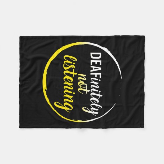 Couverture Polaire Mois De Sensibilisation Sans Écouter Asl Lang (Devant (Horizontal))