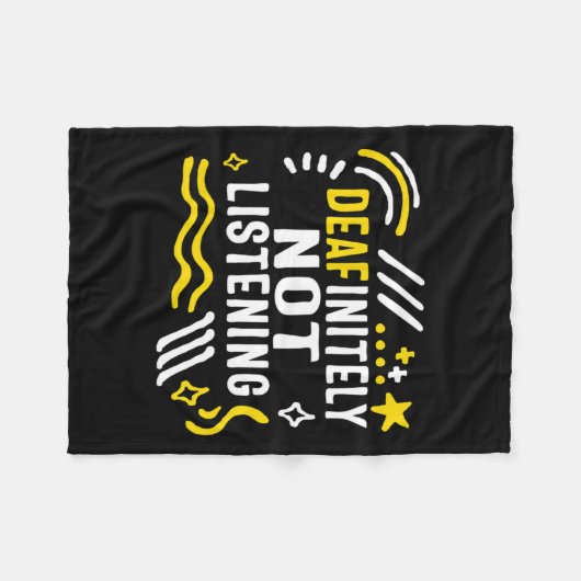 Couverture Polaire Mois De Sensibilisation Sans Écouter Asl Lang (Devant (Horizontal))