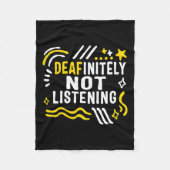 Couverture Polaire Mois De Sensibilisation Sans Écouter Asl Lang (Devant)