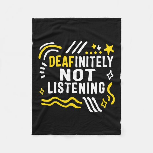 Couverture Polaire Mois De Sensibilisation Sans Écouter Asl Lang (Devant)