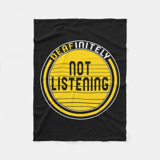 Couverture Polaire Mois De Sensibilisation Sans Écouter Asl Lang (Devant)