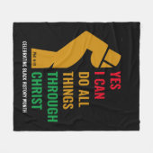 Couverture Polaire MOIS D'HISTOIRE NOIRE Oui Je peux chrétienne (Devant (Horizontal))