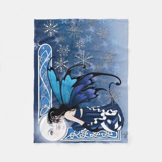 Couverture Polaire Mois d'hiver Fairy Blue (Devant)